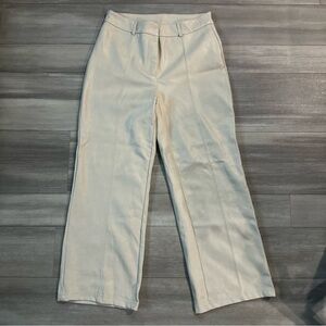 7 For All Mankind Faux Leather Cream Pants